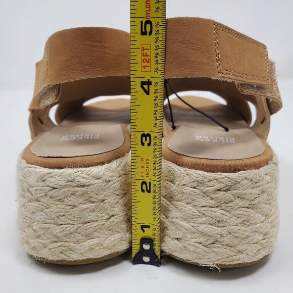 Eileen Fisher Women Tan Timor Espadrille Leather Wedge Sandals Size 9 Casual - Picture 3 of 9